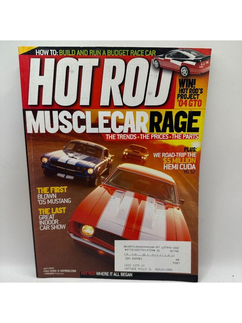 Hot Rod Magazine Muscle Car Rage Issue July 2005 Cars & Automotive Trends